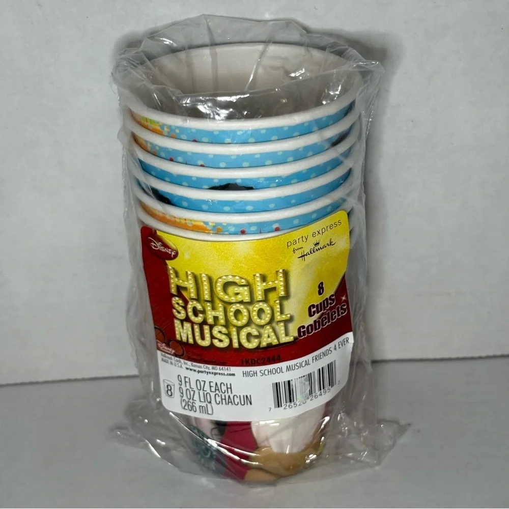 2006 Disney Hallmark High School Musical Birthday Party Cups 8 Ct